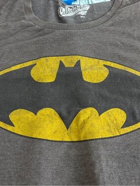Old Navy Charcoal Batman Logo Tee with White Collectabilitees Graphic